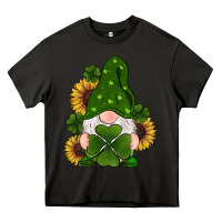 Asphalt st patricks day shamrock gnomes  sunflowers Heavy Core Tee - RanaPortraitStore