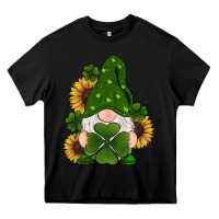 Black st patricks day shamrock gnomes  sunflowers Heavy Core Tee - RanaPortraitStore