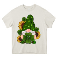 Cream st patricks day shamrock gnomes  sunflowers Heavy Core Tee - RanaPortraitStore