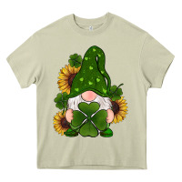 Mossy st patricks day shamrock gnomes  sunflowers Heavy Core Tee - RanaPortraitStore