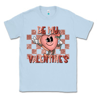 Dusty Blue Be My Valentines Classic Tee - CowhideDigitalArt