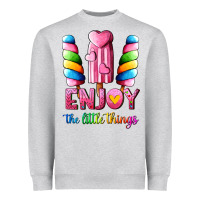 Heather Grey enjoy the little things Heavyweight Sweatshirt - AdoDesignShop