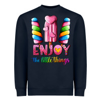 Navy enjoy the little things Heavyweight Sweatshirt - AdoDesignShop