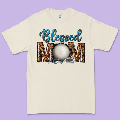 Western Blessed Mom With Lacrosse Premium Tee Designed By Texasbilliewilder