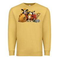 Antique Gold farm animals with sunflower headbands Premium Sweatshirt - Jasminsmagicworld