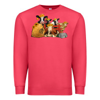 Farm Animals With Sunflower Headbands Premium Sweatshirt | Teevron