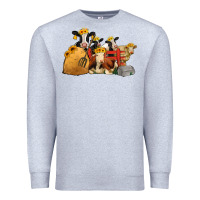 Heather Grey farm animals with sunflower headbands Premium Sweatshirt - Jasminsmagicworld
