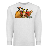 Oatmeal Heather farm animals with sunflower headbands Premium Sweatshirt - Jasminsmagicworld