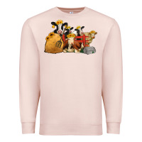 Pale Pink farm animals with sunflower headbands Premium Sweatshirt - Jasminsmagicworld