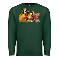 Sports Green farm animals with sunflower headbands Premium Sweatshirt - Jasminsmagicworld