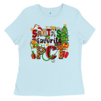 Baby Blue santa's favorite pct Ladies Tee - Zillion Design Studio