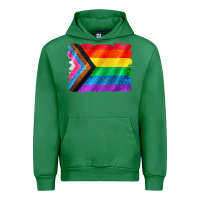 Emerald Pride flag background Urban Hoodie - CowGirlArtShop