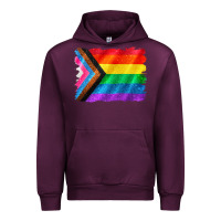 Mauve Wine Pride flag background Urban Hoodie - CowGirlArtShop
