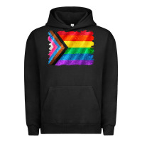 Pigment Black Pride flag background Urban Hoodie - CowGirlArtShop