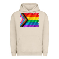 Pigment French Oak Pride flag background Urban Hoodie - CowGirlArtShop