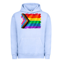 Pigment Grape Ice Pride flag background Urban Hoodie - CowGirlArtShop