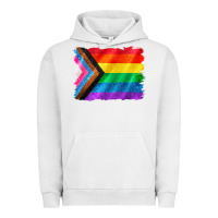 Pigment Lunar Rock Pride flag background Urban Hoodie - CowGirlArtShop