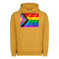 Pigment Peanut Butter Pride flag background Urban Hoodie - CowGirlArtShop