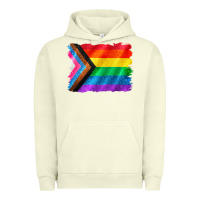 Pigment Pistachio Pride flag background Urban Hoodie - CowGirlArtShop