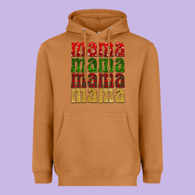 Christmas Mama Heavyweight Hoodie Designed By Barkaloodesign