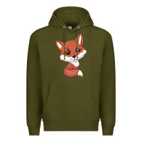 Army Green fox Premium Hoodie - texasbilliewilder
