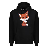 Black fox Premium Hoodie - texasbilliewilder