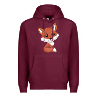 Burgundy fox Premium Hoodie - texasbilliewilder