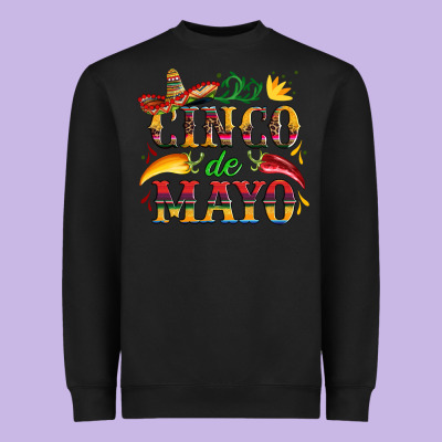 Cinco De Mayo With Pepper And Sombrero Heavyweight Sweatshirt Designed By Artiststas