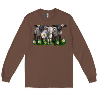 Chestnut baby sheeps with daisies Long Sleeve Tee - LillyAllenDesigns
