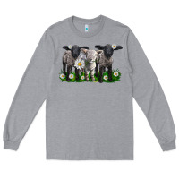 Heather Grey baby sheeps with daisies Long Sleeve Tee - LillyAllenDesigns