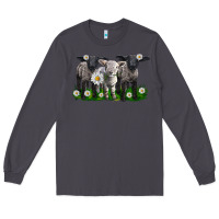 Smoke baby sheeps with daisies Long Sleeve Tee - LillyAllenDesigns