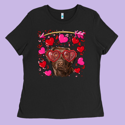 Ladies Tee Valentine's day  labrador retriever
