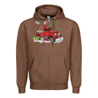 Chestnut christmas truck Zipper Hoodie - MaliasSmallBusiness