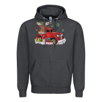 Smoke christmas truck Zipper Hoodie - MaliasSmallBusiness