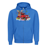 True Royal christmas truck Zipper Hoodie - MaliasSmallBusiness