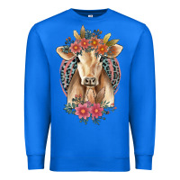 True Royal flower cow Premium Sweatshirt - Jasminsmagicworld