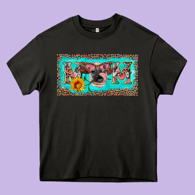 Mom Heifer License Plate Heavy Core Tee Designed By Artiststas