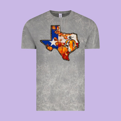 Texas Map Fall Vintage Tee Designed By Jahusdesignshop
