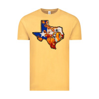 Vintage Mustard texas map fall Vintage Tee - JahusDesignShop
