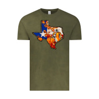 Vintage Olive texas map fall Vintage Tee - JahusDesignShop
