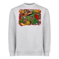 Heather Grey mexican cacti background Heavyweight Sweatshirt - Artiststas