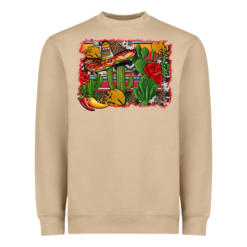 Mexican Cacti Background Heavyweight Sweatshirt by Artiststas | Teevron