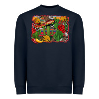 Navy mexican cacti background Heavyweight Sweatshirt - Artiststas