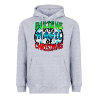 Heather Grey believe in the magic of christmas Heavyweight Hoodie - BarkalooDesign