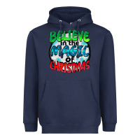 Navy believe in the magic of christmas Heavyweight Hoodie - BarkalooDesign