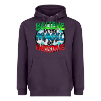 Plum believe in the magic of christmas Heavyweight Hoodie - BarkalooDesign