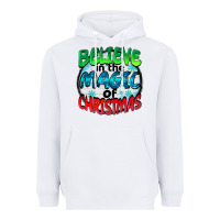 White believe in the magic of christmas Heavyweight Hoodie - BarkalooDesign
