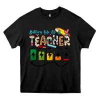 Black battery life of a teacher Heavy Core Tee - Zillion Design Studio