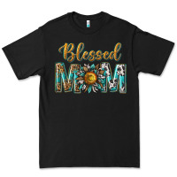 Black western blessed mom with sunflower Premium Tee - texasbilliewilder
