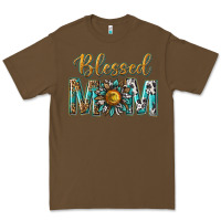 Cacao western blessed mom with sunflower Premium Tee - texasbilliewilder